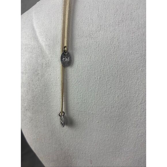 Cream and Clear Geometric Spine-Inspired Statement Necklace - Picture 10 of 15